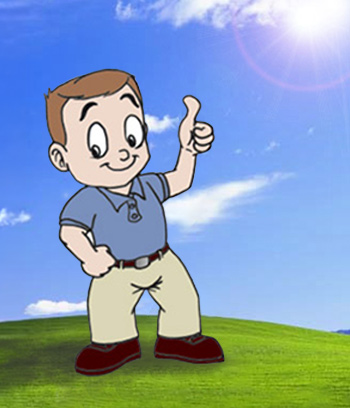Steve the real MBS guy wearing blue shirt